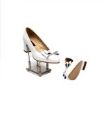 Pantofi dama din piele naturala -Alb sidef - A12 AS