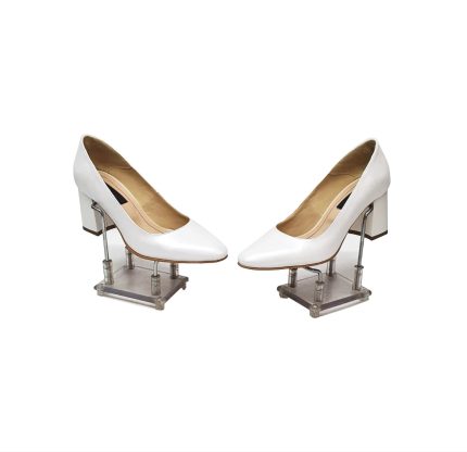 Pantofi dama din piele naturala -Alb sidef - R7 AS