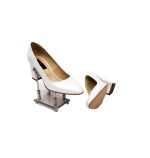 Pantofi dama din piele naturala -Alb sidef - R7 AS