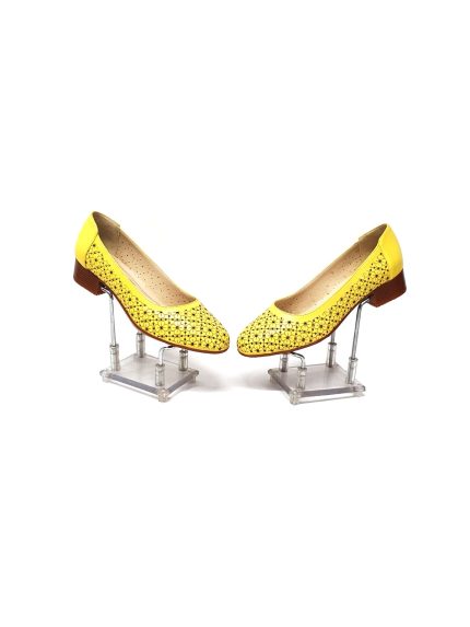 Pantofi dama din piele naturala -Galben - T18 G