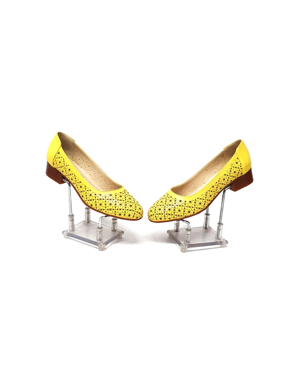 Pantofi dama din piele naturala -Galben - T18 G Pantofi dama din piele naturala -Galben - T18 G
