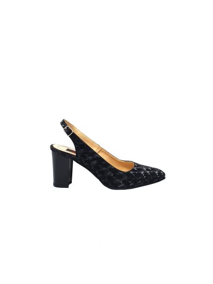 Sandale dama din piele naturala - Negru 3D - V7 N3D