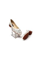 Pantofi dama din piele naturala -Bej sidef-T19 BS