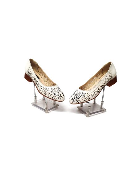 Pantofi dama din piele naturala -Bej sidef-T19 BS