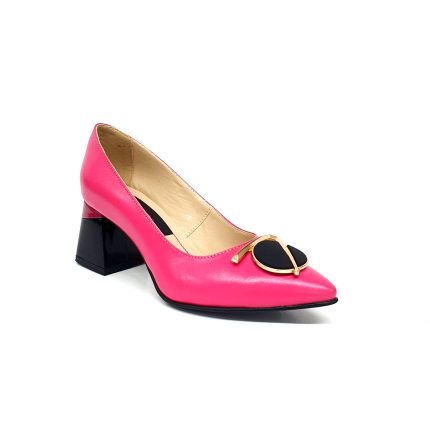 Pantofi dama din piele naturala - Roz- A24 RZ