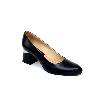 Pantofi dama din piele naturala - NEGRU BOX - A18 NB