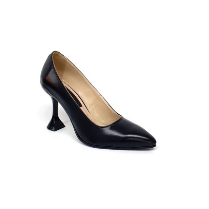 Pantofi dama din piele naturala - NEGRU BOX - A17 NB