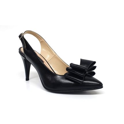Sandale dama din piele naturala - Negru Box cu Lac - D17 NBL
