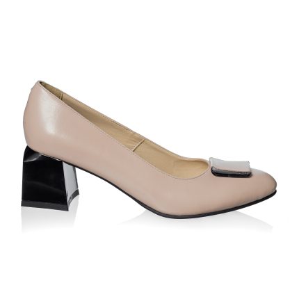 Pantofi dama din piele naturala -NUDE BOX- A32 N