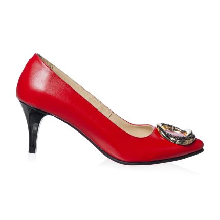 Pantofi dama din piele naturala - ROSU BOX- A31 RB