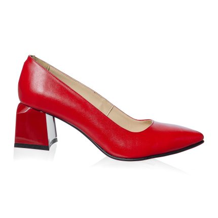Pantofi dama din piele naturala -ROSU BOX- A36 RB