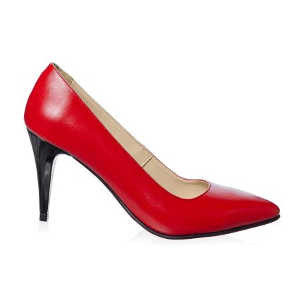 Pantofi dama din piele naturala -ROSU BOX - A16 RB