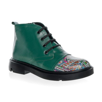 Ghete dama din piele naturala -VERDE BOX CU TRADITIONAL -BC17 VBT